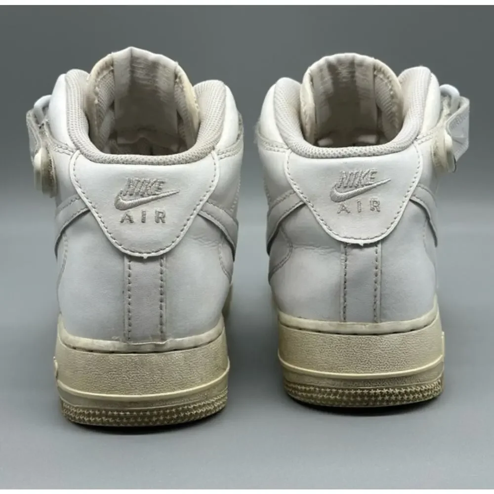 Nike Air Force 1 High Tops White Leather Size 6.5Y Streetwear Classic Old School